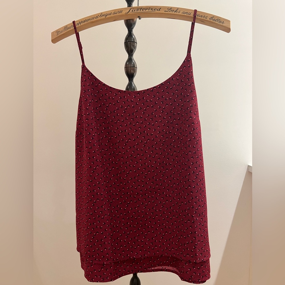 Tommy Hilfiger Burgundy Polka Dot Camisole